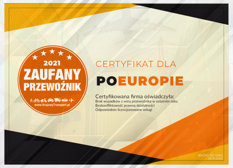 Certyfikat PoEuropie